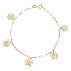 PULSERA ORO 18KL MINI CHARMS SOL