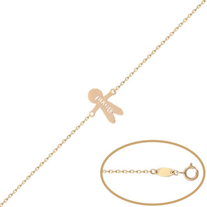PULSERA ORO 18KL NIÑO + NOMBRE