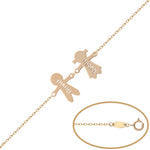 PULSERA ORO 18KL NIÑOS NOMBRES - Niños: 3 Niños 