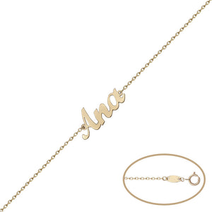 PULSERA ORO 18KL NOMBRE PEQUEÑO - Nombres: 6 Letras 