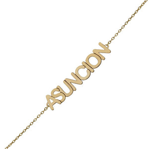 PULSERA ORO 18KL NOMBRE PEQUEÑO - Nombres: 8 Letras 