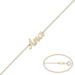 PULSERA ORO 18KL NOMBRE PEQUEÑO - Nombres: 8 Letras 