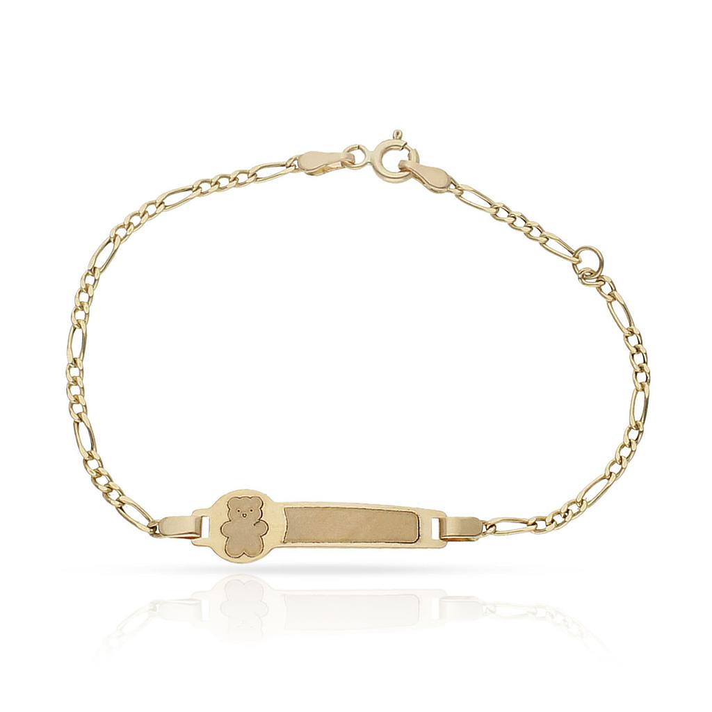 PULSERA ORO 18KL OSO  3x1 - Peso: 2.20 gr 