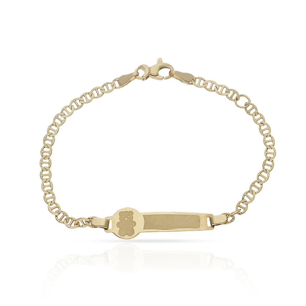 PULSERA ORO 18KL OSO ANCLA TALLADA - Peso: 3.35 gr 