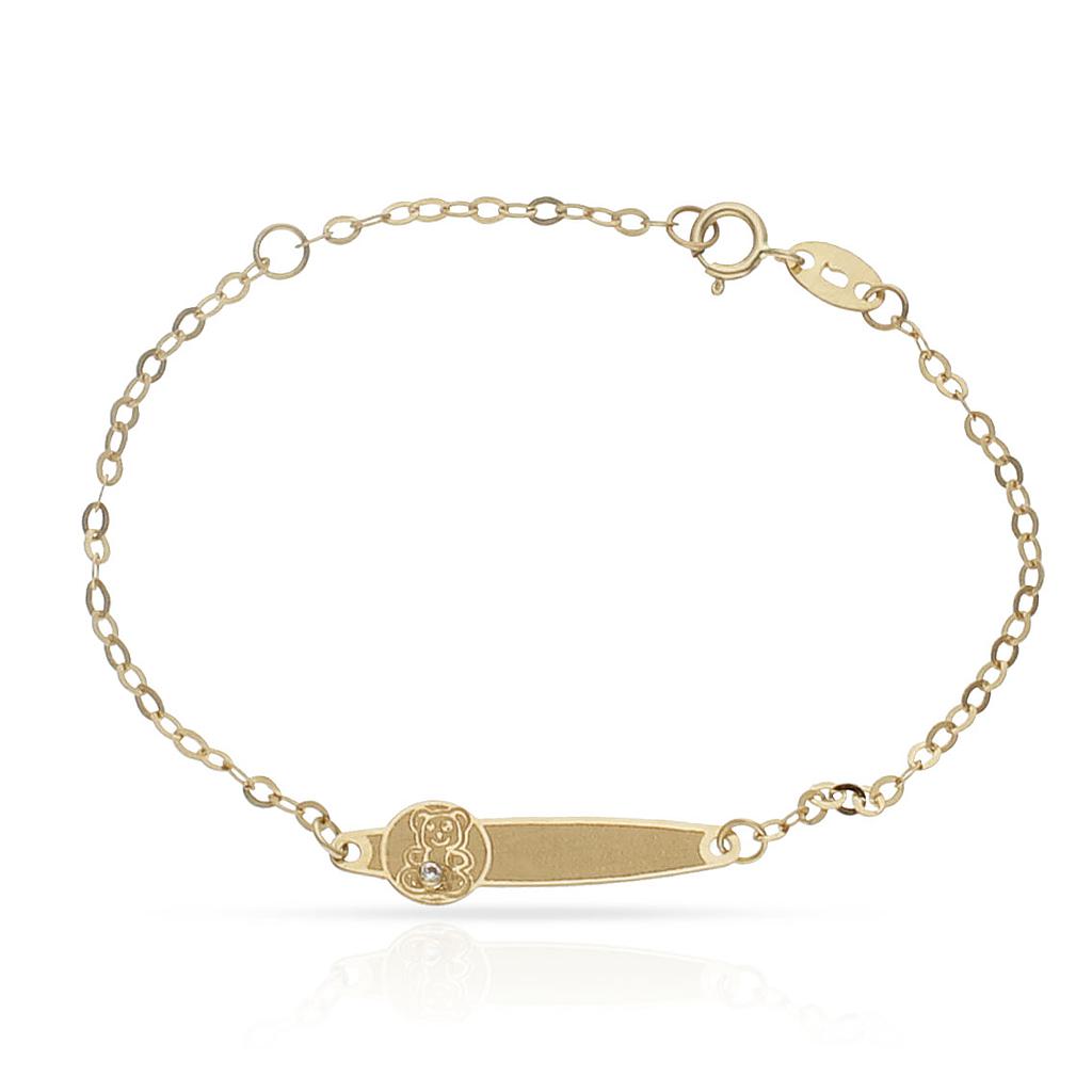 PULSERA ORO 18KL OSO CIRCONITA - Peso: 0.90 gr 