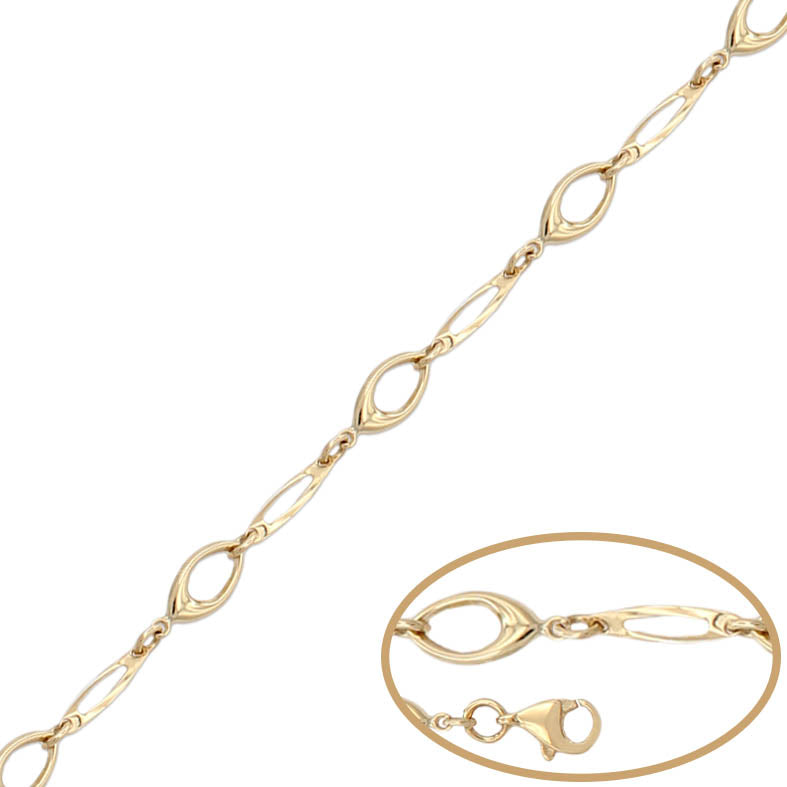 PULSERA ORO 18KL OVAL - Peso: 2.80 gr 