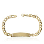 PULSERA ORO 18KL OVAL PLACA - Peso: 10.15 gr 
