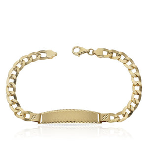 PULSERA ORO 18KL OVAL PLACA - Peso: 10.15 gr 