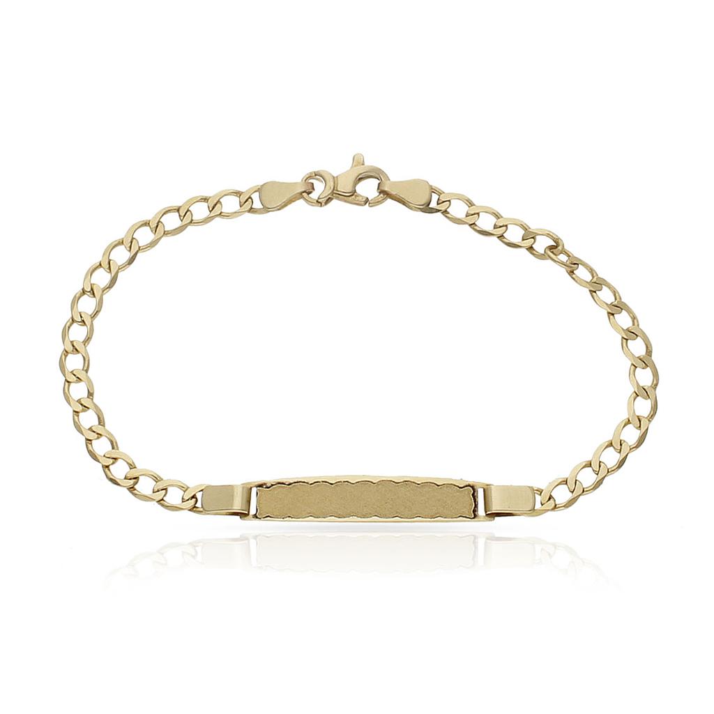 PULSERA ORO 18KL OVAL PLANA PLACA - Peso: 4.30 gr 