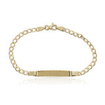 PULSERA ORO 18KL OVAL PLANA PLACA - Peso: 4.30 gr 