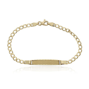 PULSERA ORO 18KL OVAL PLANA PLACA - Peso: 4.30 gr 