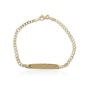 PULSERA ORO 18KL OVAL PLANO PLACA - Peso: 2.80 gr 