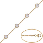 PULSERA ORO 18KL PIEDRA CIRCONITA - Peso: 5.55 gr 