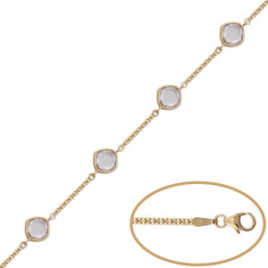 PULSERA ORO 18KL PIEDRA CIRCONITA - Peso: 5.55 gr 