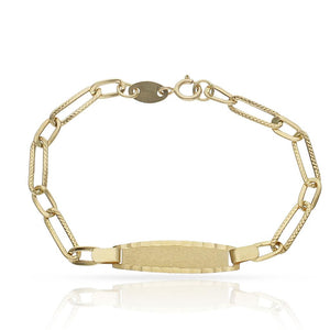 PULSERA ORO 18KL PLACA 1x1 - Peso: 1.60 gr 
