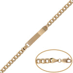 PULSERA ORO 18KL PLACA BARBADA - 5MM - Peso: 6.50 gr 