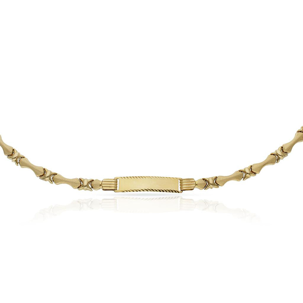 PULSERA ORO 18KL PLACA - Peso: 5.70 gr 