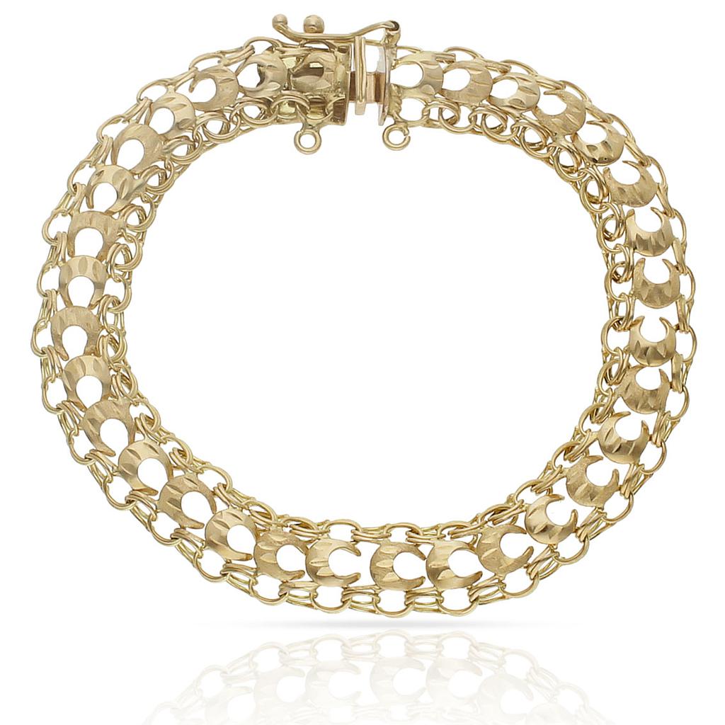 PULSERA ORO 18KL PRINCESA - 10MM - Peso: 12.40 gr 