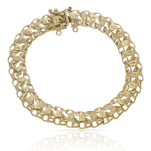 PULSERA ORO 18KL PRINCESA - 9MM - Peso: 12.70 gr 