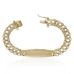 PULSERA ORO 18KL PRINCESA PLACA - 9MM - Peso: 13.70 gr 