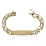 PULSERA ORO 18KL PRINCESA PLACA - 9MM - Peso: 14.80 gr 