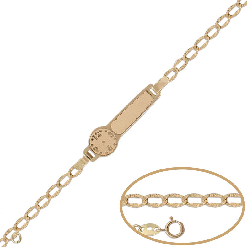 PULSERA ORO 18KL RELOJ - 13CM - Peso: 1.35 gr 