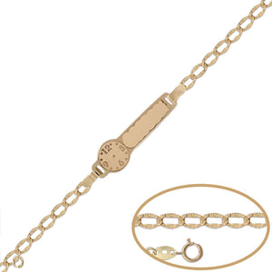 PULSERA ORO 18KL RELOJ - 13CM - Peso: 1.35 gr 