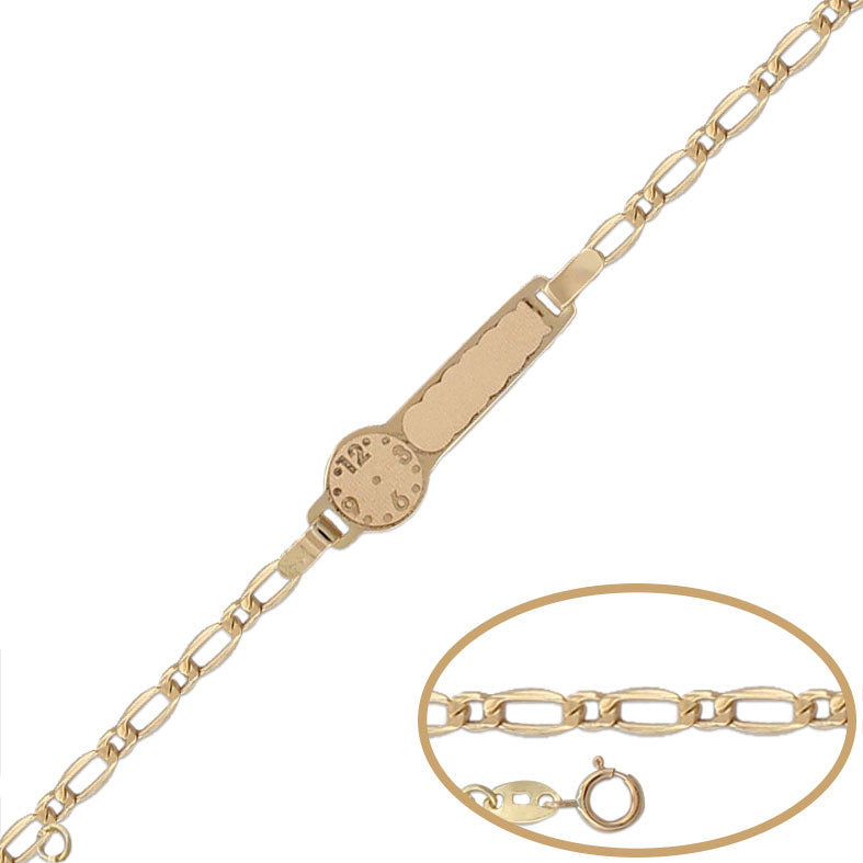 PULSERA ORO 18KL RELOJ - 13CM - Peso: 1.45 gr 