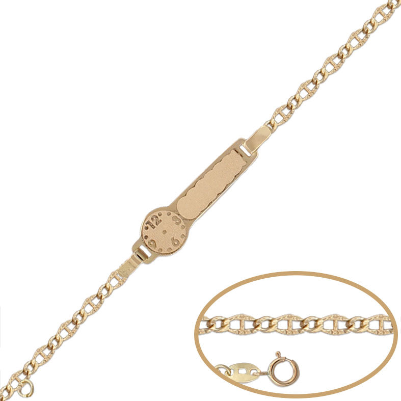 PULSERA ORO 18KL RELOJ - 13CM - Peso: 1.55 gr 