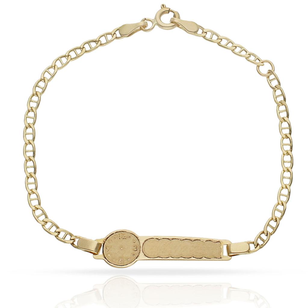 PULSERA ORO 18KL RELOJ ANCLA - Peso: 2.25 gr 