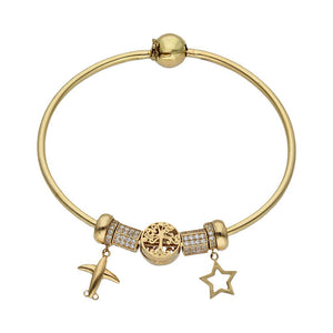 PULSERA ORO 18KL RIGIDA - ARBOL DE LA VIDA