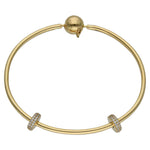 PULSERA ORO 18KL RIGIDA STOPPERS CIRCONITAS