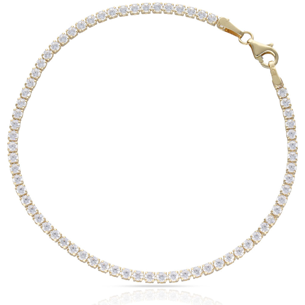 PULSERA ORO 18KL RIVIERE CIRCONITAS - Peso: 3.80 gr 