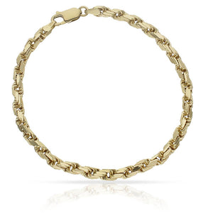 PULSERA ORO 18KL SALOMONICA TALLADA - 4MM - Peso: 5.30 gr 