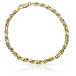 PULSERA ORO 18KL SALOMONICA TALLADA - 4MM - Peso: 6.10 gr 