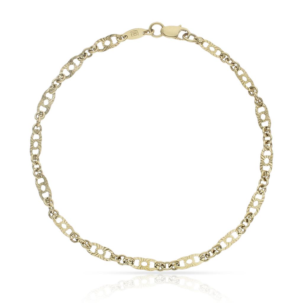 PULSERA ORO 18KL TALLADA - 3.50MM - Peso: 3.25 gr 