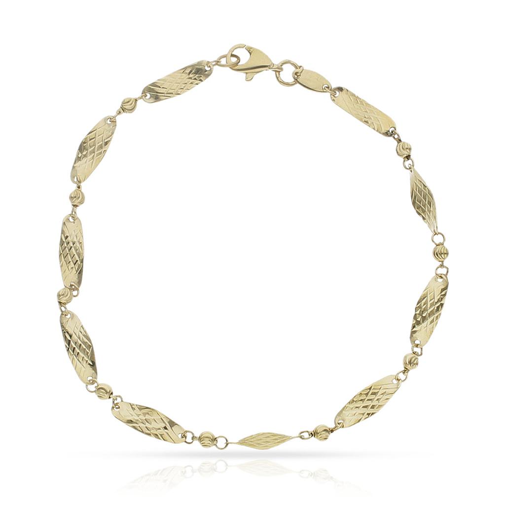 PULSERA ORO 18KL TALLADA - 4MM - Peso: 2.65 gr 