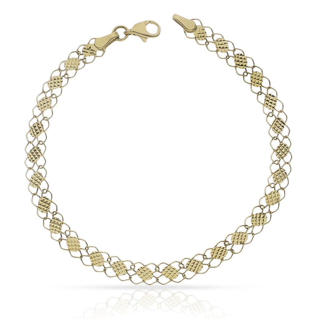 PULSERA ORO 18KL TALLADA - 5MM - Peso: 3.75 gr 