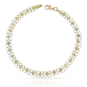 PULSERA ORO 18KL TALLADA - 5MM - Peso: 3.80 gr 