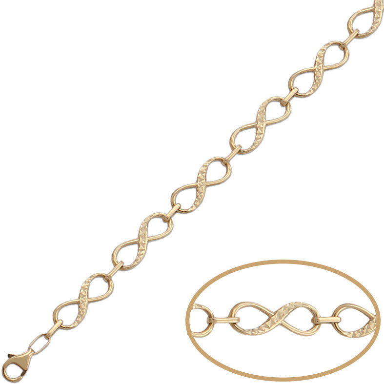 PULSERA ORO 18KL TALLADA INFINITOS - Peso: 4.80 gr 