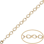PULSERA ORO 18KL TALLADA INFINITOS - Peso: 4.80 gr 