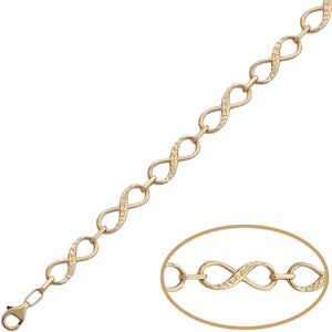 PULSERA ORO 18KL TALLADA INFINITOS - Peso: 4.80 gr 