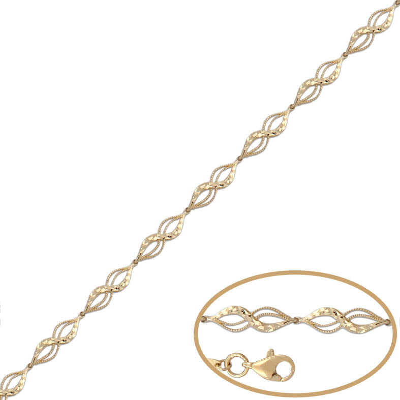 PULSERA ORO 18KL TALLADA - Peso: 3.75 gr 