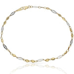 PULSERA ORO 18KL TOBILLERA BICOLOR - Peso: 4.00 gr 