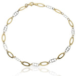 PULSERA ORO 18KL TOBILLERA BICOLOR - Peso: 4.65 gr 