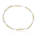 PULSERA ORO 18KL TOBILLERA BICOLOR - Peso: 4.85 gr 