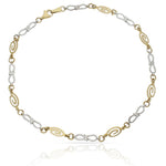 PULSERA ORO 18KL TOBILLERA BICOLOR - Peso: 5.75 gr 