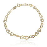PULSERA ORO 18KL TROQUELADA CIRCONITA - Peso: 2.65 gr 