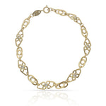 PULSERA ORO 18KL TROQUELADA CIRCONITAS - Peso: 2.70 gr 