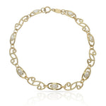 PULSERA ORO 18KL TROQUELADA CIRCONITAS - Peso: 2.95 gr 